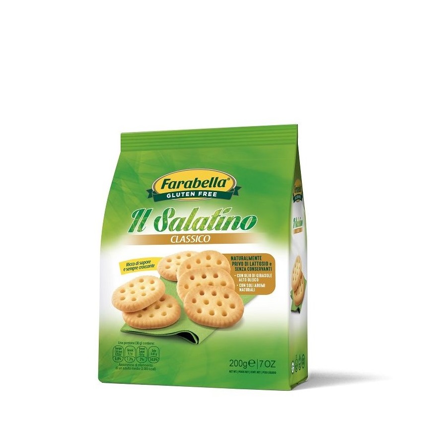 Крекеры классические Салатино без глютена 200 г, Il Salatino classico gluten free, Farabella 200 g