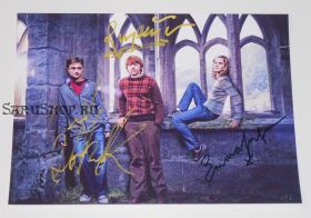 Автографы: Дэниэл Рэдклифф, Руперт Гринт, Эмма Уотсон. "Гарри Поттер"