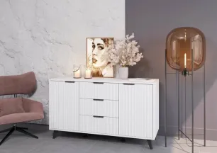 Комод К-3.6 (ш1324*г445*в790мм) МДФ белый