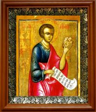 Икона Аввакум, пророк в киоте с басмой Виноградная Лоза (UV-печать)(30011)