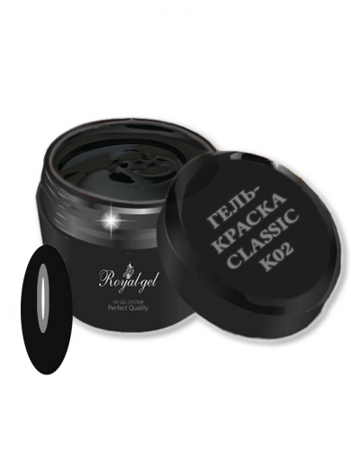 К02 "GEL PAINT" гель краска черная с липким слоем