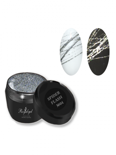 SPD04 "SPIDER DISCO" гель паутинка светоотражающая серебро