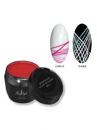 SGD13 "SPIDER GLOW IN DARK" гель паутинка флюоресцентная фуксия