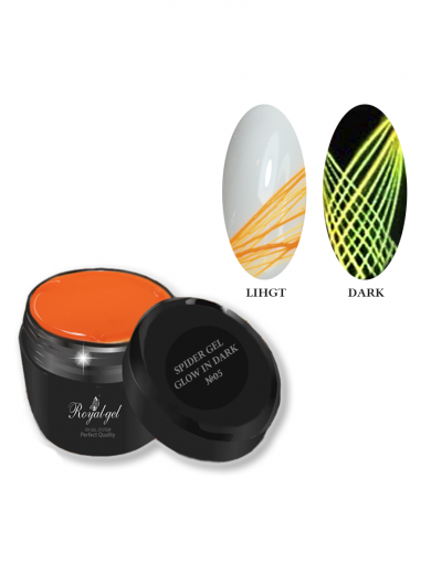 SGD05 "SPIDER GLOW IN DARK" гель паутинка флюоресцентная оранжевый