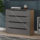 Комод «Порто» - ТД-393.04.01 Яблоня Беллуно, Графит софт