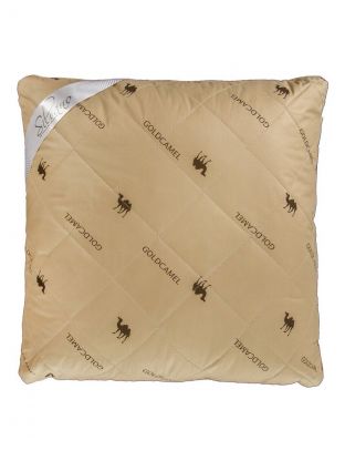 Подушка 70 х 70 см, 100% полиэстер, Верблюжья шерсть, чехол 100% хлопок, кант, средняя, Silvano