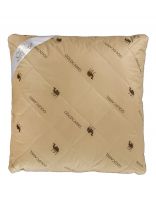 Подушка 70 х 70 см, 100% полиэстер, Верблюжья шерсть, чехол 100% хлопок, кант, средняя, Silvano