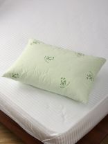 Подушка 50 х 70 см, лебяжий искусственный пух, Бамбук, тик, 100% хлопок, на молнии, Silvano, ПБ-57ЛП