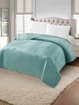 Покрывало евро, 220х240 см, 100% полиэстер, стеганое, Silvano, Pascal, изумрудное