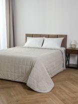 Покрывало евро, 240х260 см, 100% полиэстер, Silvano, Velvet, светло-серое