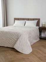 Покрывало евро, 240х260 см, 100% полиэстер, Silvano, Savanna, молочное