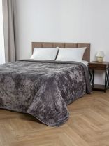 Покрывало евро, 240х260 см, 100% полиэстер, Silvano, Trento, темно-серое
