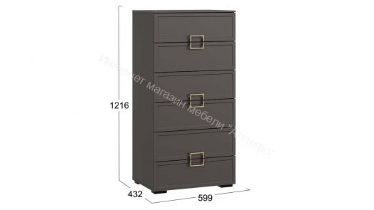 Комод «Стелла» - 402.04 Серый вулкан, Фон серый