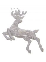 Елочное украшение Олень, серебро, 12х2.5х12 см, пластик, SYYKLA-1919110