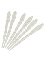 Набор елочных украшений Сосулька, 6 шт, белый, 12 см, Y4-8468