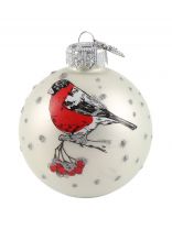 Елочный шар Веселый снегирь-3, 6.5 см, в подарочной упаковке, КУ-65-224175/3