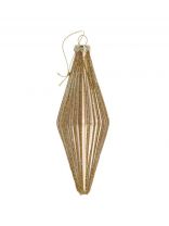 Елочное украшение Капля, золото, 15х5 см, стекло, F010045