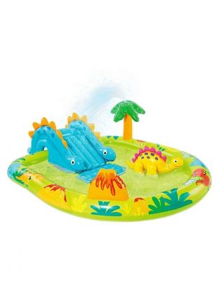 Игровой центр-бассейн Intex, 191х152х58 см, Маленький Дино, 57166NP, 143 л, до 54 кг, горка, динозавр