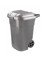 Бак для мусора пластик, 65 л, с крышкой, с колесами, 46.5х52.5х66 см, в ассортименте, Альтернатива, Эконом, М7235