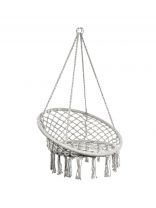 Гамак плетеный, 60х80х120 см, хлопок, металл, серый, 80 кг, C060034