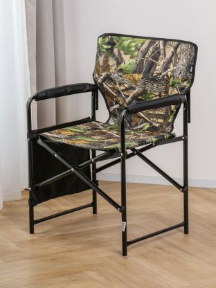 Кресло складное 50х56х86 см, камуфляж лесное, ткань водоотталкивающая, с карманом, 120 кг, Nika, КС2-LM/Л