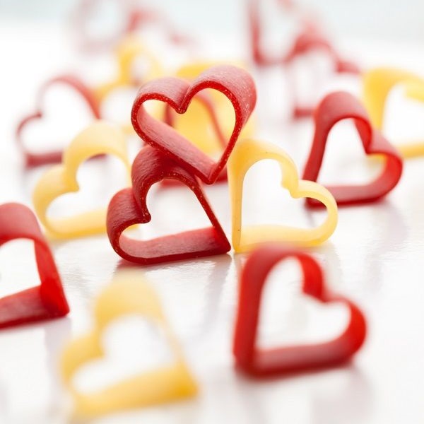 Паста сердечки 5 вкусов 500 г , Cuoricini ai 5 sapori Pastificio Curti 500 gr