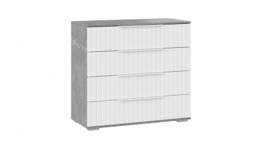 Комод «Хилтон» - 402.010.000 Ателье светлый, Белый матовый