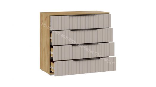 Комод «Хилтон» - 402.010.000 Дуб Крафт золотой, Мокко матовый