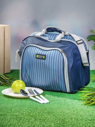 Термосумка с набором для пикника 39х21.5х30 см, Green Days, прямоугольная, на 4 персоны, с аксессуарами, CA144014.STD
