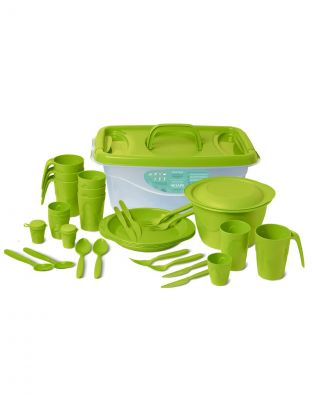 Набор для пикника на 4 персоны, 31 предмет, оливковый, Martika, Чезаре, С68ОЛВ