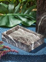 Мыльница настольная, Мрамор Престиж, полистоун, 12.3x8.6x2.5 см, BRE0040AA-SD