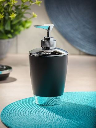 Дозатор для жидкого мыла, пластик, черный, Y4-6505