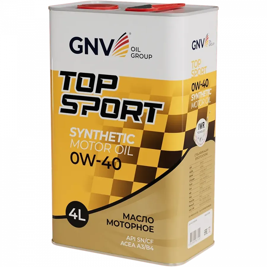 GNV Top Sport 0W-40, 4л