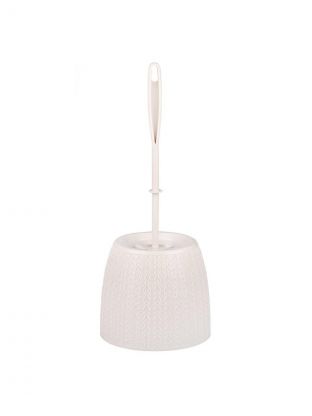 Ерш для туалета Альтернатива, Вязаное плетение, напольный, с круглой подставкой, пластик, М6886