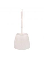 Ерш для туалета Альтернатива, Вязаное плетение, напольный, с круглой подставкой, пластик, М6886