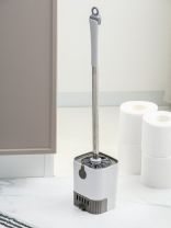 Ерш для туалета напольный, 9х9.5х55 см, выдвижной поддон, пластик, Y4-11243