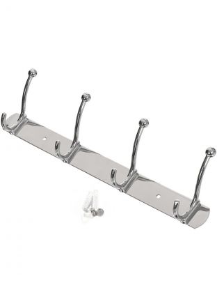 Крючок 4 шт, на планке, хром, SPE19159C-7, Y8-2752