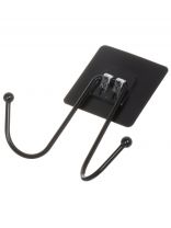 Крючок самоклеющийся, 2 крючка, черный, Potato, P2805-2