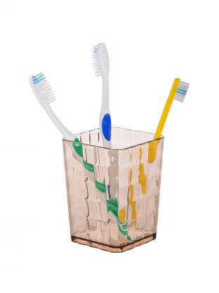 Стакан для зубных щеток, пластик, Альтернатива, Кристалл, М6764