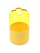 Стакан для зубных щеток, 7.2х11.5 см, пластик, желтый, PS0263FA-TBH