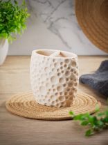 Стакан для зубных щеток, 11x6.3x10.8 см, полистоун, Пузырьки, BRE0172CA-TBH