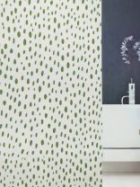 Штора для ванн 180х180 см, полиэстер, Белая в горошек, с кольцами, T2023-050