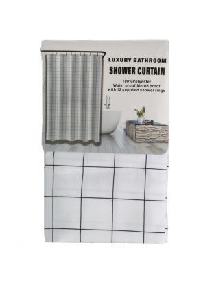 Штора для ванн 180х180 см, полиэстер, Пиксель, A310069