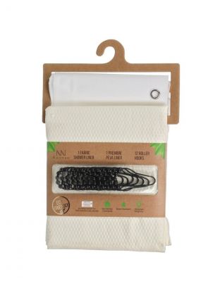 Штора для ванн 180х180 см, полиэстер, ЭВА, айвори, A310016