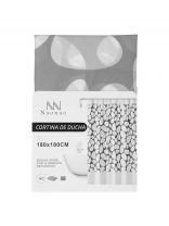 Штора для ванн 180х180 см, Peva, Naonao, черно-белый камень, A310154