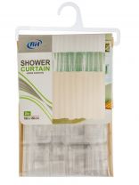 Штора для ванн 180х180 см, Peva, Бежевая, с прозрачной вставкой, Y4-11145