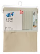 Штора для ванн 180х180 см, Peva, Темно-бежевая однотонная, Y4-11138