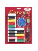 Набор для шитья 21 предмет, нитки 15шт, сантиметр, булавки, ножницы, иголки, наперсток, Y8-2704