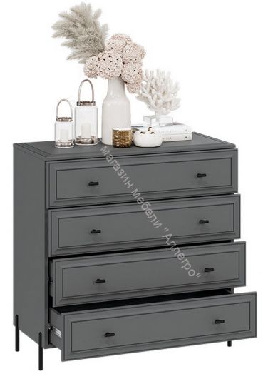 Комод «Пандора» - 414.004.000 Серый графит, Графит матовый