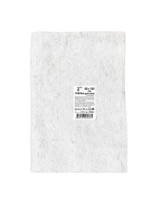 Салфетка для пола хлопок, 1х0.8 м, белая, Мамонтенок Чистолюб, MPM0361